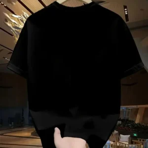 تی‌شرت مشکی کوتاه‌مُد با یقه گرد و آستین کوتاه طرح‌دار از برند کوبو (Unisex Oversize) پنبه‌ای - 8551