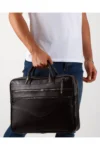 کیف چرم اصل، کیف لپ‌تاپ، کیف کامپیوتر، کیف مدارک مشکی - 9708