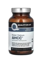 کیفیت زندگی، کینوکوی پلاتینیوم AHCC 60 کپسول گیاهی. ساخت آمریکا. - 9404