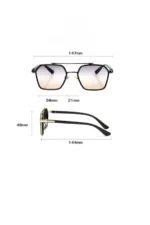 عینک آفتابی یونیسکس با لنز UV400 - مشکی برای زنان و مردان - 8466