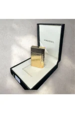 فندک هدیه دپلومات با طرح ستاره‌ای و بدنه طلایی استیل - 9597