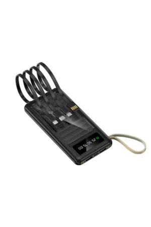 پاوربانک خورشیدی 10.000 میلی آمپر ساعت با چراغ LED و دو خروجی USB - Micro Type C - 9670
