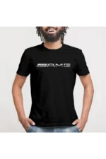 تی‌شرت مردانه لوگوی نقره‌ای آمگ - 8577
