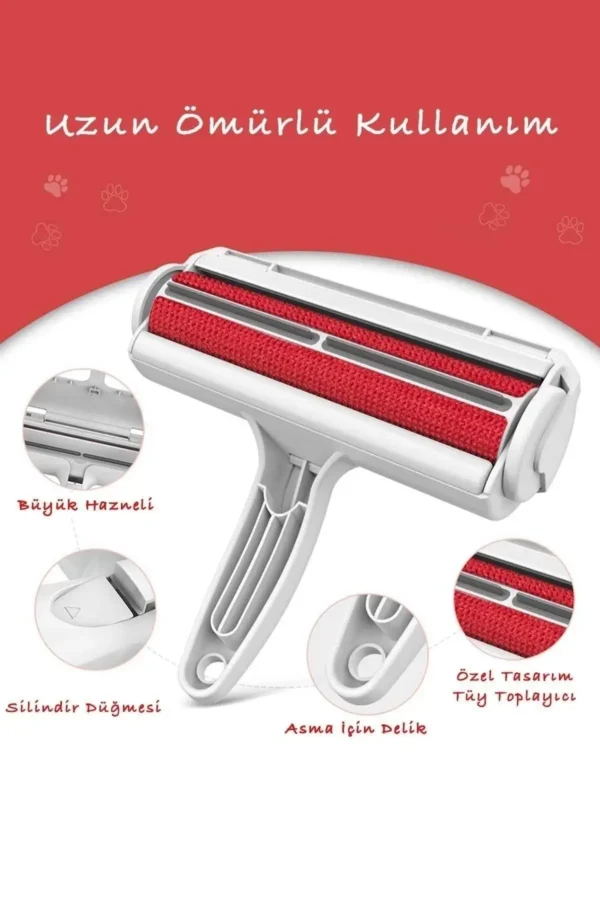 جمع‌کننده دوطرفه مو و پر از گربه و سگ، لباس و فرش و تخت خواب تافت‌زنی - 8650