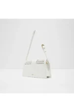 ZENITHPURSE - کیف دوشی زنانه از چرم مصنوعی به رنگ سفید روشن با قفل مغناطیسی و اندازه متوسط - 9426