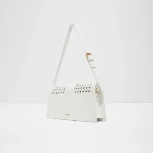 ZENITHPURSE - کیف دوشی زنانه از چرم مصنوعی به رنگ سفید روشن با قفل مغناطیسی و اندازه متوسط - 9426