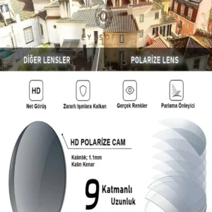 عینک آفتابی یونی سکس با کیفیت بالا از تیتانیوم پالرمو پولاریزه - 9650