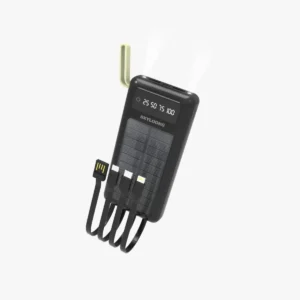 پاوربانک خورشیدی 10.000 میلی آمپر ساعت با چراغ LED و دو خروجی USB - Micro Type C - 9670