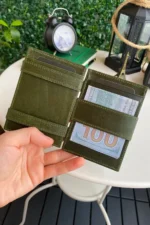کیف پول سبز جادوگر با قابلیت حفاظت RFID از چرم طبیعی - لوتوس - 8480