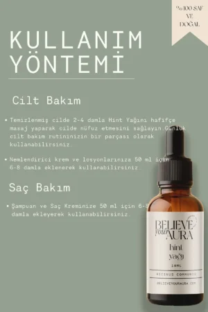 روغن هینت - 0 خالص و طبیعی برای مراقبت از پوست و مو - روغن کرچک - 10 میلی‌لیتر - 9055