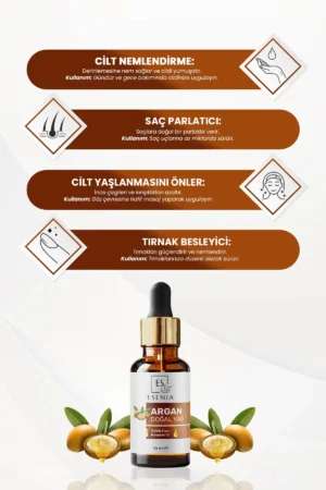 روغن آرگان 100% خالص و طبیعی، روغن اسانس آرگان 10ml - 8963