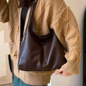 کیف دوشی زنانه غلره قهوه‌ای 33 - 10613