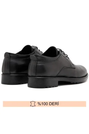کفش مردانه کلاسیک چرم طبیعی سیاه ۳۶-۴۸ - 10188