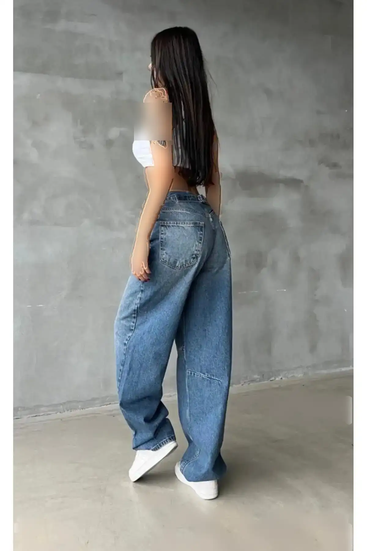 شلوار بگ با جزئیات سنجاق کمر فصل جدید - 9967 شلوار بگ با جزئیات سنجاق کمر فصل جدید - 9967