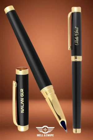 ست قلم شخصی با نام حک شده در جعبهPrestige، قلم فندکی مشکی مدل Divitms850 - 10209