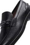 کفش loafer مردانه از چرم مشکی اصل، کفش روزمره و غیررسمی 25SFD6005FT - 10178