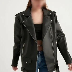 Jacke بیگ اندازه چرم موتور سیکلت زنانه - 10348