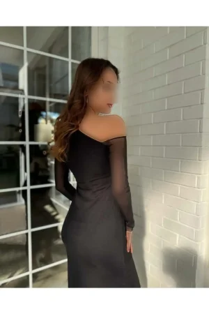 پیراهن توری یک شانه باز - 10398