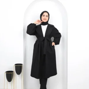 کاپشن زنانه با پارچه کاشه و حجاب - 10033