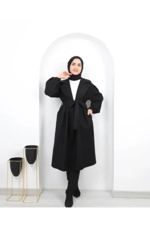 کاپشن زنانه با پارچه کاشه و حجاب - 10033