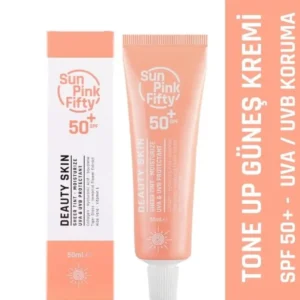 کرم ضد آفتاب سان پینک فیفتی SPF 50 با خاصیت روشن کنندگی - محافظت در برابر UVA و UVB - 9829