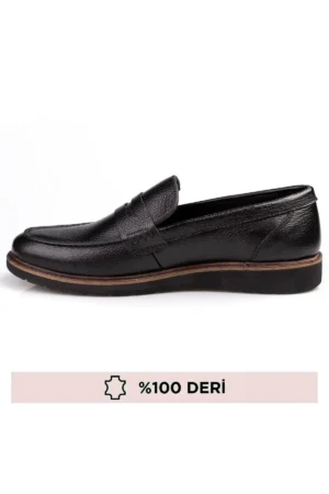 کفش مردانه مدل loafer از جنس چرم طبیعی، ۷ رنگ مختلف - 10169