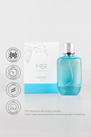 عطر مردانه مر ادو پرفیوم 100ml | دریا و تازه | دریا، برگاموت، نیلوفر، پچولی، چوب صندل - 9981