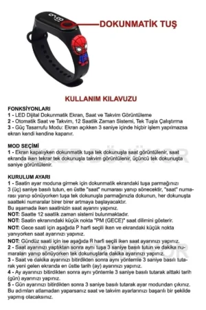 بند مچ دست LED بچگانه، ساعت مچی لمسی و ضد آب - 9914