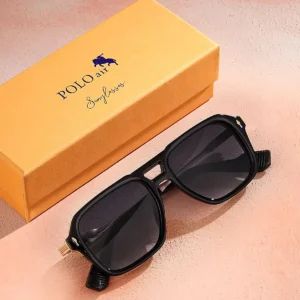 عینک آفتابی مردانه UV400 با محافظت، رنگ مشکی و طلایی مدل PLG-2101C2 - 10290