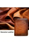 کیف پول مردانه چرم طبیعی به سبک وینتیج با قابلیت جلوگیری از RFID - نگهدارنده کارت شناسایی و کارت اعتباری - هدیه مناسب - 10167
