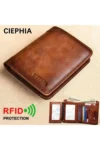 کیف پول مردانه چرم طبیعی به سبک وینتیج با قابلیت جلوگیری از RFID - نگهدارنده کارت شناسایی و کارت اعتباری - هدیه مناسب - 10167