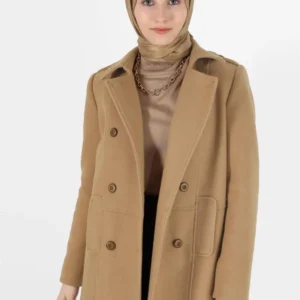 کاپشنی با جزئیات دکمه‌ای و جیب‌دار 90243 - 10068