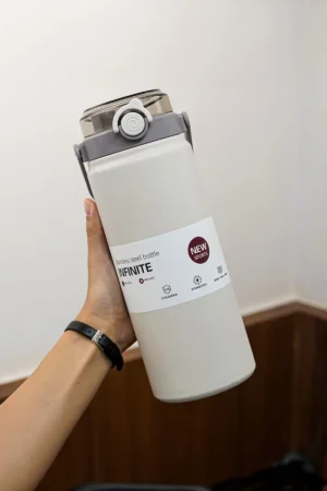قمقمه استیل 316L با ظرفیت 1200 میلی‌لیتر و لوله‌دار و عایق‌بندی حرارتی - 10403