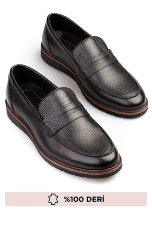 کفش مردانه مدل loafer از جنس چرم طبیعی، ۷ رنگ مختلف - 10169
