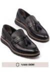 کفش چرم کلاسیک مردانه با دوخت واقعی - 10194