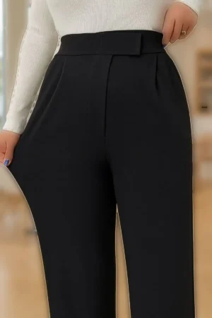 شلوار پَلَزُو مشکی زنانه با کش کمری، برش راحت، شیک و Comfortable - 9970