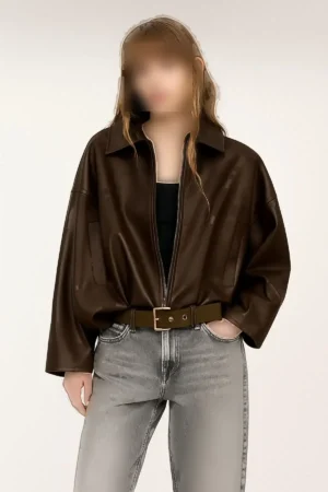 جاکت Bomber چرم اورسایز P&B فصل جدید - 10365
