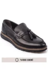 کفش چرم کلاسیک مردانه با دوخت واقعی - 10194