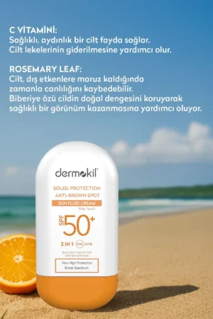 کرم ضد آفتاب مایع با SPF 50 ضد لکه قهوه‌ای سولیل - 9807