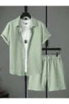 ست شورت و پیراهن با بافت نرم و ضد تعریق - 10118