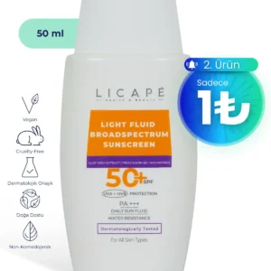 کرم ضد آفتاب مایع با SPF 50 و مقاوم در برابر آب مناسب برای تمامی тип های پوست - 50 میلی لیتر - 9810