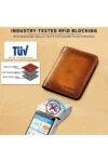 کیف پول مردانه چرم طبیعی به سبک وینتیج با قابلیت جلوگیری از RFID - نگهدارنده کارت شناسایی و کارت اعتباری - هدیه مناسب - 10167