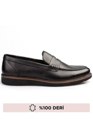 کفش مردانه مدل loafer از جنس چرم طبیعی، ۷ رنگ مختلف - 10169