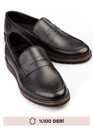 کفش مردانه مدل loafer از جنس چرم طبیعی، ۷ رنگ مختلف - 10169
