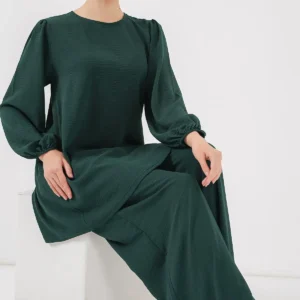 بلوز و شلوار زنانه آیرابین مدل 6712 - رنگ زمرّد سبز - 10078