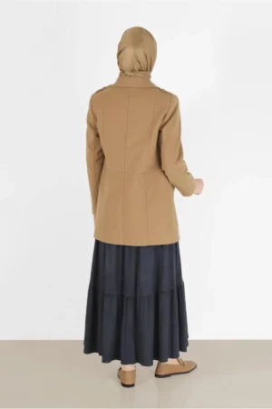 کاپشنی با جزئیات دکمه‌ای و جیب‌دار 90243 - 10068