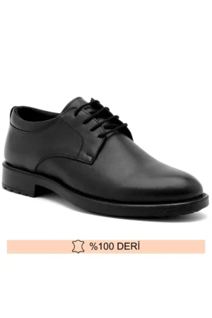 کفش مردانه کلاسیک چرم طبیعی سیاه ۳۶-۴۸ - 10188