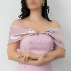 پیراهن آتلسی با جزئیات مرواریدی ECR5431 - 11383