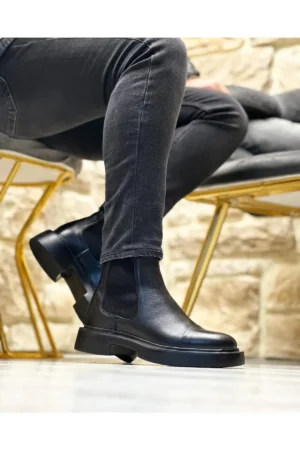 بوت روزمره مردانه RUNY از جنس چرم طبیعی EVA - 10662