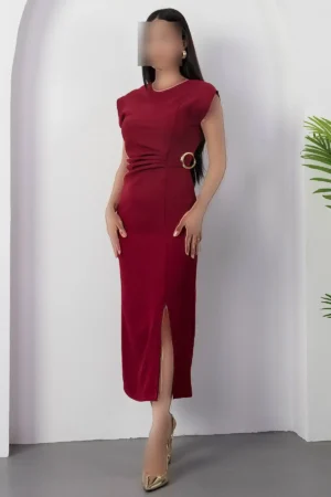 پیراهن بزن بزی با یقه ورزشی و بند دار YZC25Y228 - 11411